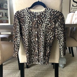 J Crew Leopard Cardigan